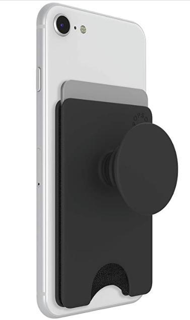 PopSockets PopWallet+ with Integrated Swappable PopTop - Black